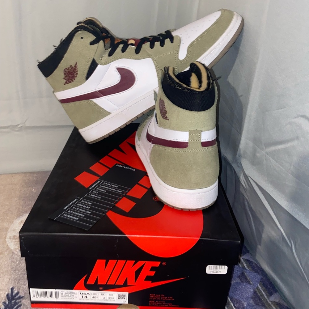 Size14 Jordan 1 CMFT Neutral Olive - Picture 4 of 5